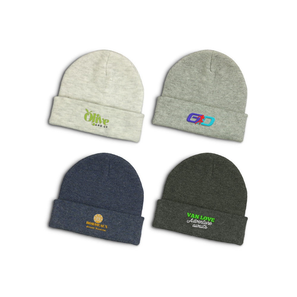 Custom Logo Knitted Heather Beanies Colours
