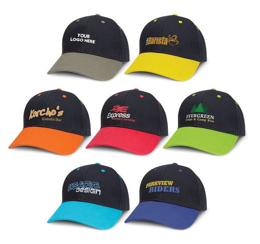 Dual Colour Custom Decorated Caps