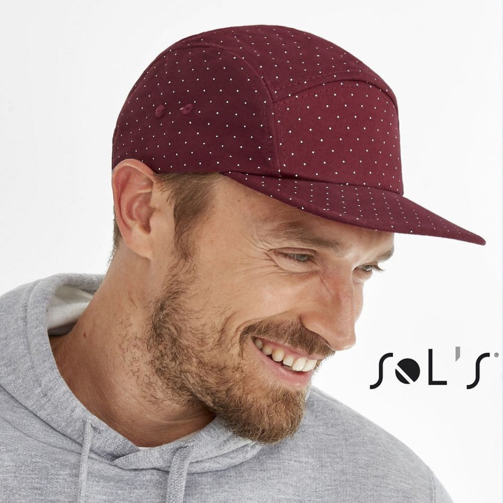 Logo Branded Trenton Spotted Caps In Use