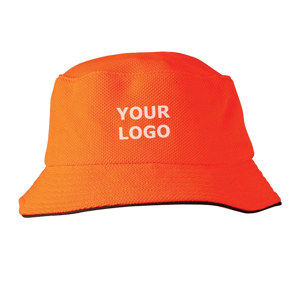 Mesh Bucket Hats Logo Decorated
