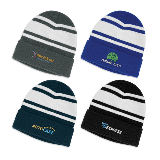 Roxton Knitted Beanies w Stripes