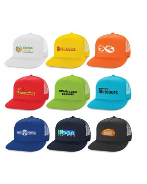 Bondi Logo Branded Flat Mesh Caps
