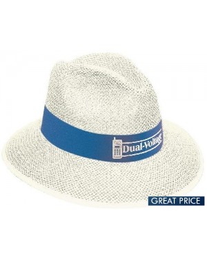 White Madrid Style Straw Hat